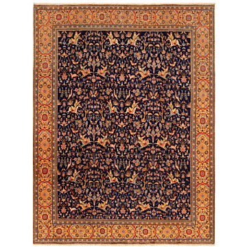 Tabriz Persian Rug Night Blue 365 x 277 cm