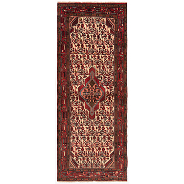 Hamedan Persian Rug Beige-Cream 197 x 79 cm