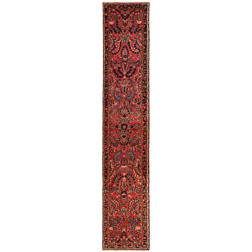 Hamedan Mehraban Persian Rug Red 470 x 90 cm