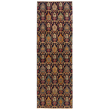 Tabriz Persian Rug Night Blue 257 x 89 cm