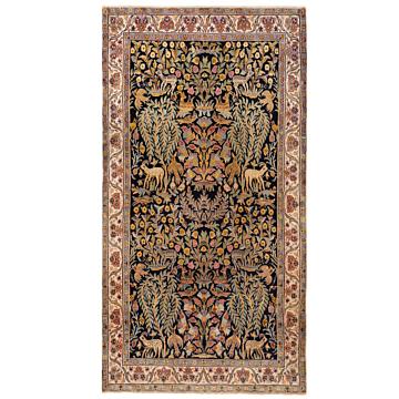 Nain 9La Persian Rug Night Blue 177 x 96 cm