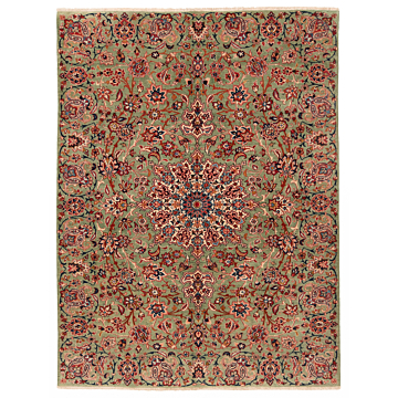 Najafabad Persian Rug Green 214 x 159 cm