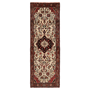 Hamedan Persian Rug Beige-Cream 238 x 86 cm