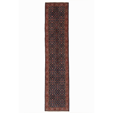 Tabriz Persian Rug Night Blue 349 x 78 cm