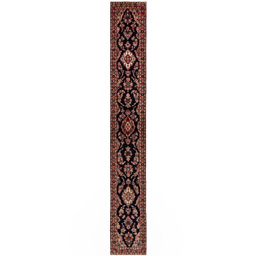 Hamedan Persian Rug Night Blue 525 x 73 cm