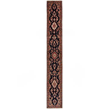 Hamedan Persian Rug Night Blue 534 x 76 cm