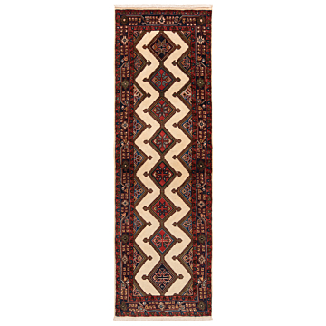 Hamedan Persian Rug Beige-Cream 270 x 87 cm