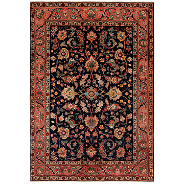 Tabriz Persian Rug Night Blue 200 x 137 cm