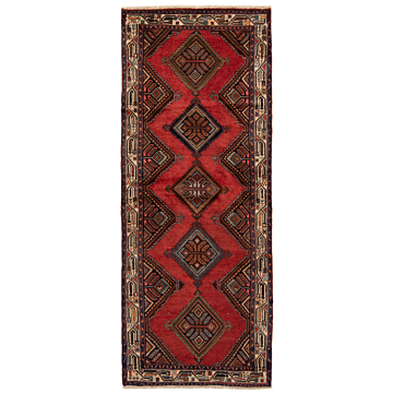 Hamedan Persian Rug Red 202 x 86 cm