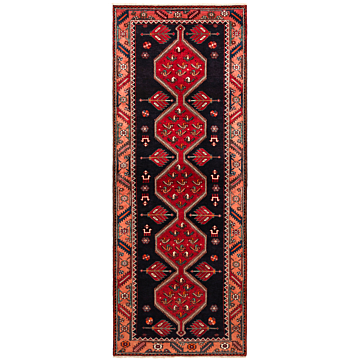 Hamedan Persian Rug Night Blue 285 x 108 cm