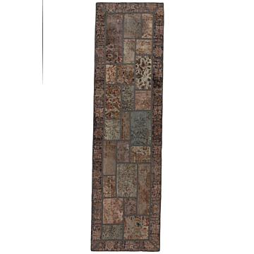 Patchwork Relief Rug Multicolor 290 x 80 cm