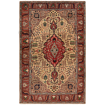 Tabriz Persian Rug Yellow 158 x 103 cm
