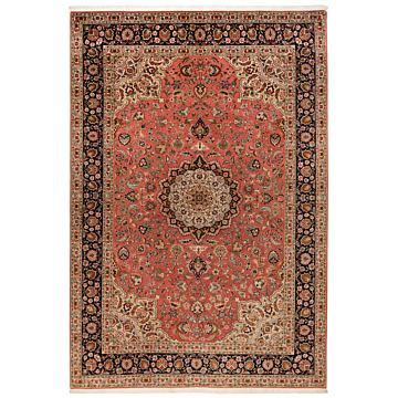 Tabriz 50 Raj Persian Rug Orange 296 x 202 cm