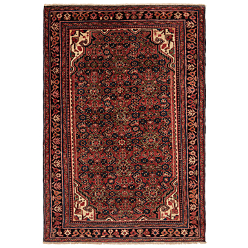 Hamedan Persian Rug Red 153 x 102 cm