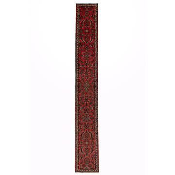Hamedan Persian Rug Red 556 x 74 cm