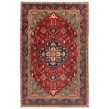 Tabriz Persian Rug Red 286 x 188 cm