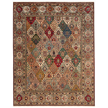 Tabriz Persian Rug Multicolor 366 x 293 cm