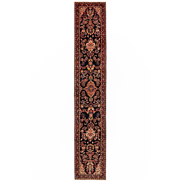 Hamedan Persian Rug Night Blue 488 x 74 cm