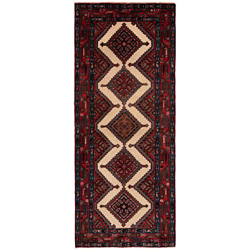 Hamedan Persian Rug Beige-Cream 192 x 77 cm