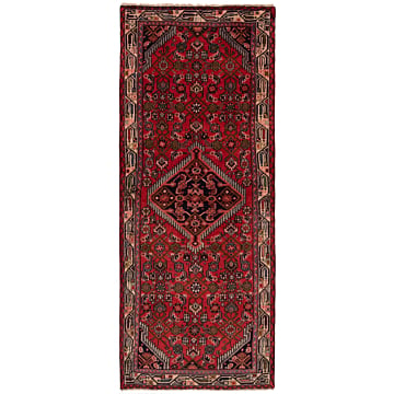 Hamedan Persian Rug Red 198 x 79 cm