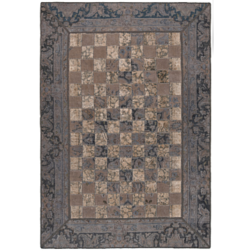 Patchwork Rug Gray 211 x 147 cm