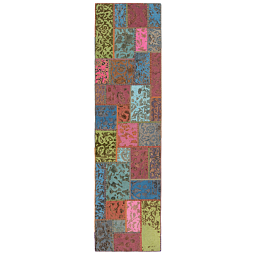 Patchwork Relief Rug Multicolor 300 x 80 cm