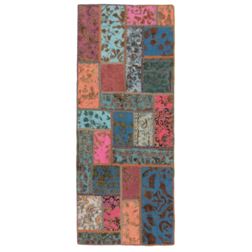 Patchwork Relief Rug Multicolor 202 x 80 cm