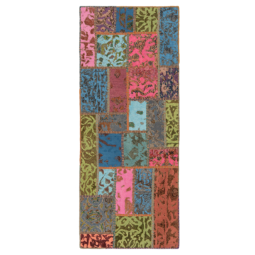 Patchwork Relief Rug Multicolor 200 x 80 cm