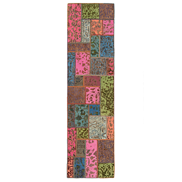 Patchwork Relief Rug Multicolor 300 x 80 cm