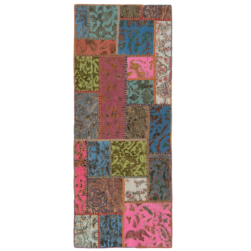 Patchwork Relief Rug Multicolor 200 x 80 cm