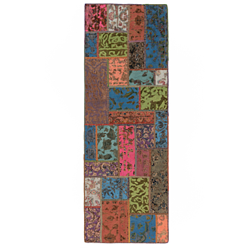 Patchwork Relief Rug Multicolor 200 x 80 cm