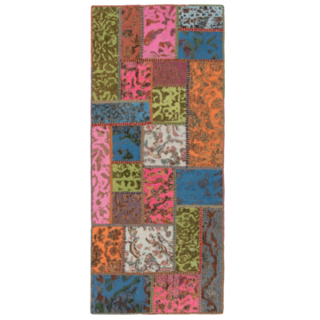 Patchwork Relief Rug Multicolor 200 x 80 cm