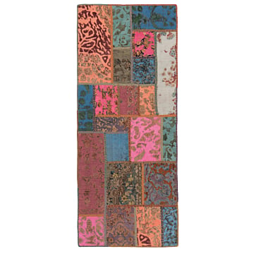 Patchwork Relief Rug Multicolor 200 x 80 cm