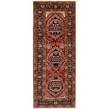 Tabriz Persian Rug Red 206 x 81 cm