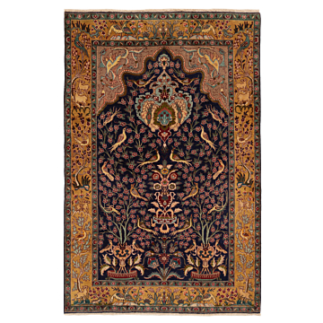 Tabriz Persian Rug Night Blue 145 x 96 cm
