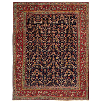 Tabriz Persian Rug Night Blue 376 x 294 cm