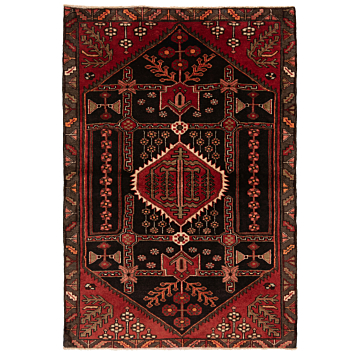 Hamedan Persian Rug Black 162 x 110 cm