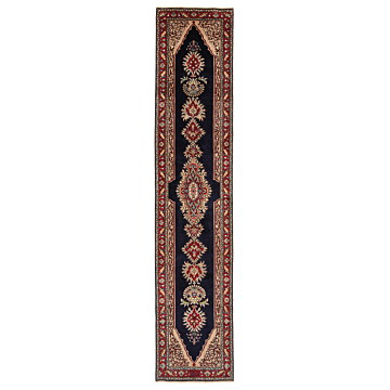 Tabriz Persian Rug Night Blue 346 x 70 cm