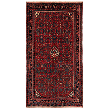 Hamedan Persian Rug Red 307 x 162 cm
