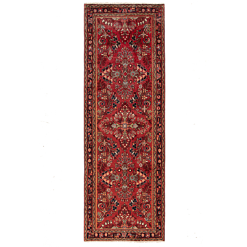 Hamedan Persian Rug Red 293 x 101 cm