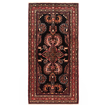 Hamedan Persian Rug Night Blue 209 x 103 cm