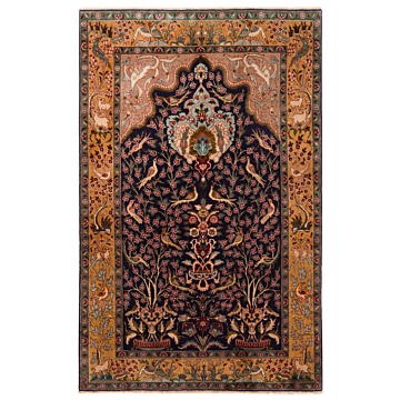 Tabriz 40 Raj Persian Rug  Night Blue 145 x 94 cm