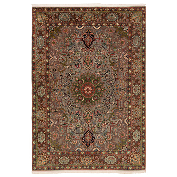 Tabriz 40 Raj Persian Rug  Brown 281 x 195 cm