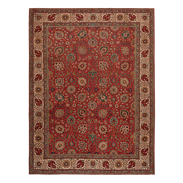 Tabriz Patina Persian Rug Red 396 x 299 cm