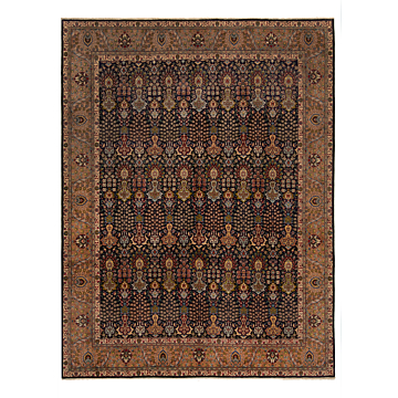 Tabriz 40 Raj Persian Rug Night Blue 385 x 295 cm