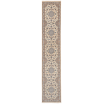 Nain 9La Persian Rug Beige-Cream 520 x 97 cm
