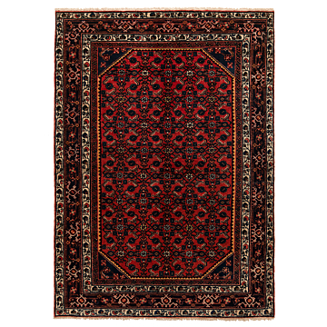 Hamedan Persian Rug Red 195 x 135 cm