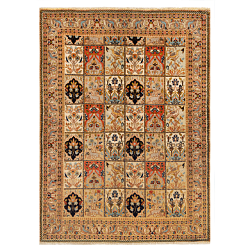 Tabriz Tabatabai Persian Rug Beige-Cream 183 x 137 cm