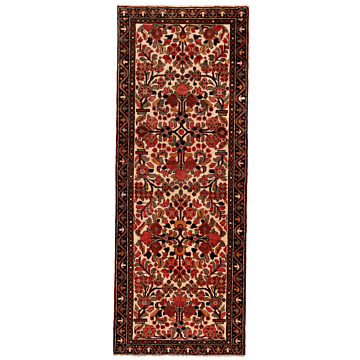 Hamedan Persian Rug Beige-Cream 195 x 73 cm