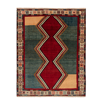 Gabbeh Persian Rug Red 181 x 147 cm